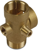 Profec Brass 1" Female Thread x Female Thread x Male Thread Type 5-Way | Profec | UK Supplier | Roladex
