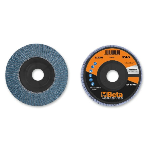 11200B 40-SINGLE FLAP DISCS ZIRC. FL/PL