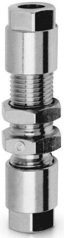Image of 1250 4 - Compression fitting bulkhead connector 4mm tube (Pack of 5) - Camozzi | Roladex UK