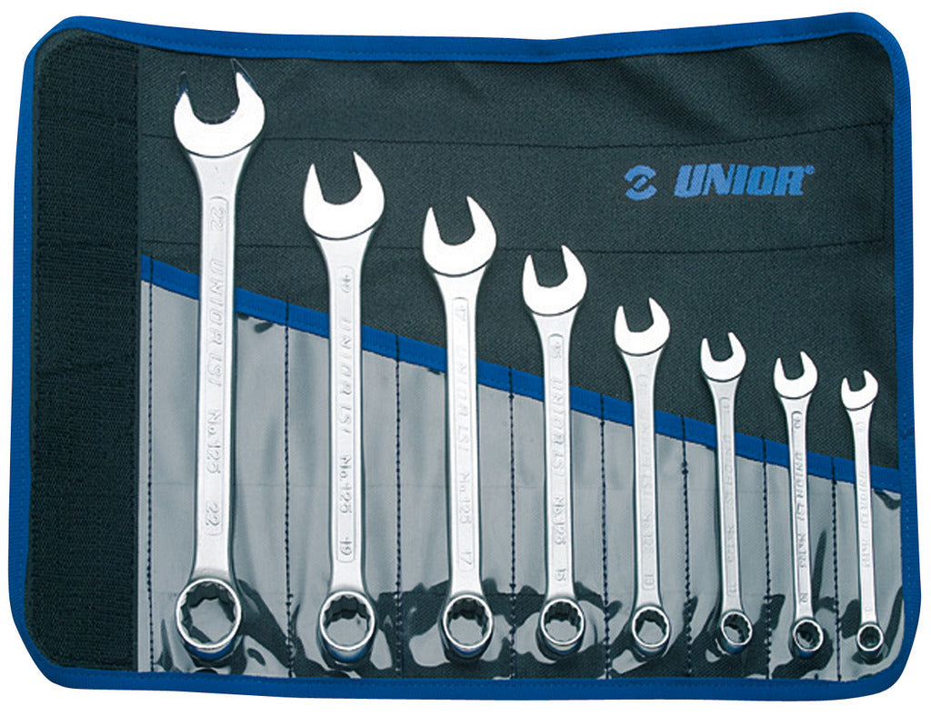 Unior | 615478 | Set of combination wrenches - short type in bag - 8 - 22/8