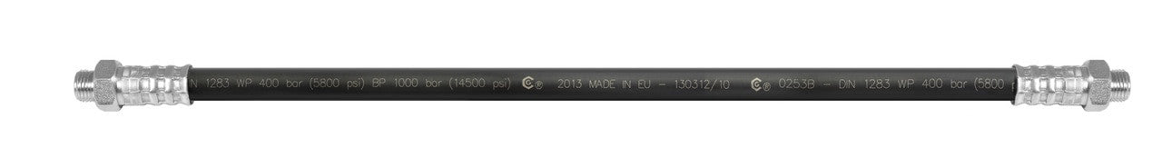 SAMOA 400mm Polyester Braided Grease Outlet Hose - 1/8" NPT (MM)  Roladex UK
