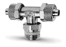 Image of 1431 8/6-1/4 - Push on fitting swivel branch tee 8/6 tube 1/4 thread (Pack of 5) - Camozzi | Roladex UK