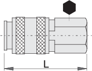 Unior Coupling, female part, R3/8" – Roladex Industrial Ltd, www.roladex.co.uk
