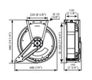 Samoa | 506782 | RM-12S Single Arm Hose Reel for Windscreen Wash/AdBlue®/Detergents - 15m x 1/2"