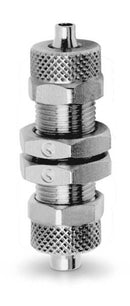 Image of 1590 10/8 - Push on fitting bulkhead tube connector 10/8 tube (Pack of 5) - Camozzi | Roladex UK