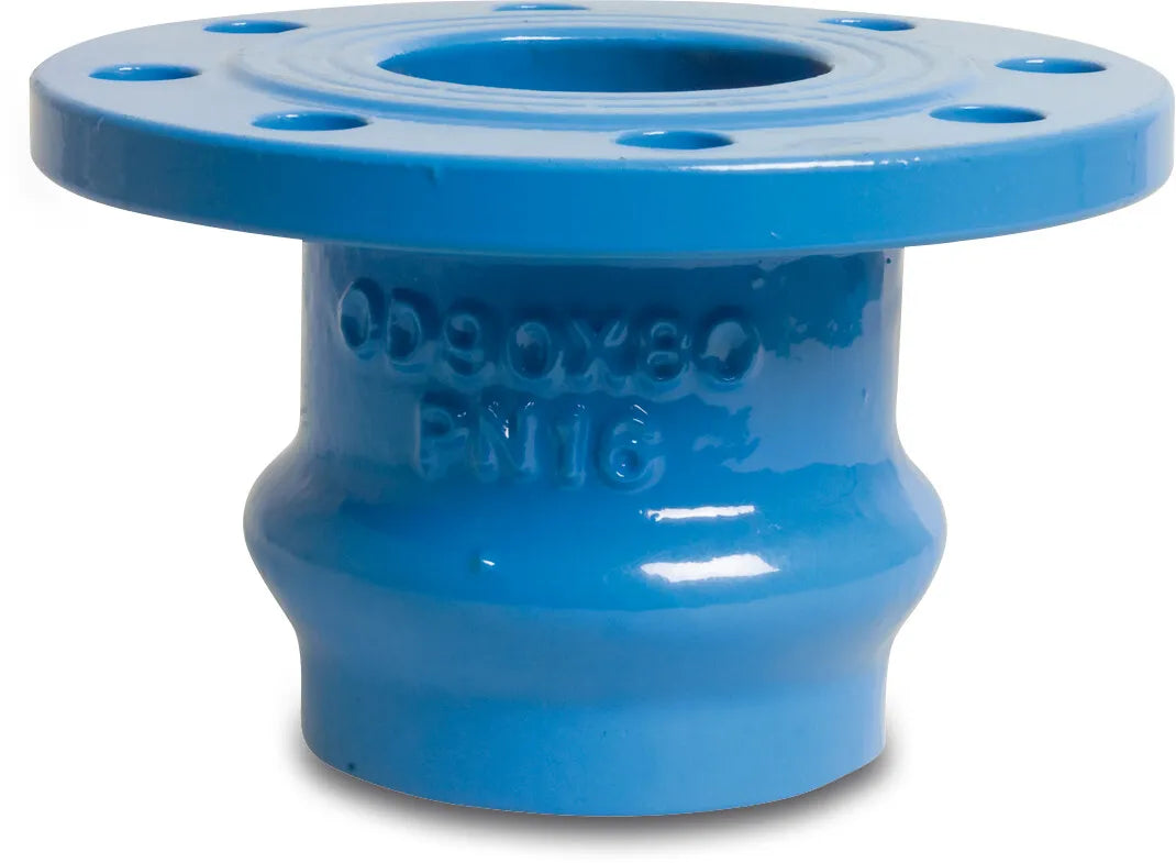 Profec Adaptor Ductile Iron (Ggg40) Epoxy Coating 110mm x Dn100 Ring Seal x Din Flange 10Bar Dn100 Pn10/16 Type E-Ks | Profec | UK Supplier | Roladex