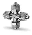 Image of 1600 6/4 - Push on fitting equal tube cross 6/4 tube (Pack of 5) - Camozzi | Roladex UK