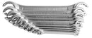 Set of offset open ring wrenches in carton box, 8 - 32/9
