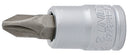 Crosstip screwdriver socket 1/4", PH3