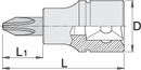 Unior Crosstip screwdriver socket 1/4", PH3 – Roladex Industrial Ltd, www.roladex.co.uk