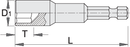Unior Bit with socket wrench, 6.3(1/4") x 13 – Roladex Industrial Ltd, www.roladex.co.uk