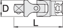 Unior Universal joint 1/4", 1/4" – Roladex Industrial Ltd, www.roladex.co.uk
