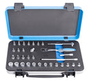 Socket set 1/4" in metal box, /33