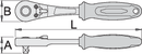 Reversible ratchet 1/2", for safe work at heights, 260