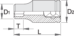Unior Socket 1/2", 6 point, 17 – Roladex Industrial Ltd, www.roladex.co.uk