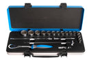 Unior | 611943 | Socket set 1/2" in metal box - 3/8 - 1 1/4"