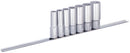 Socket set 1/2", long type on rail, 13 - 24/7