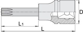 Unior Long screwdriver socket 1/2" with ZX profile, M 6 – Roladex Industrial Ltd, www.roladex.co.uk
