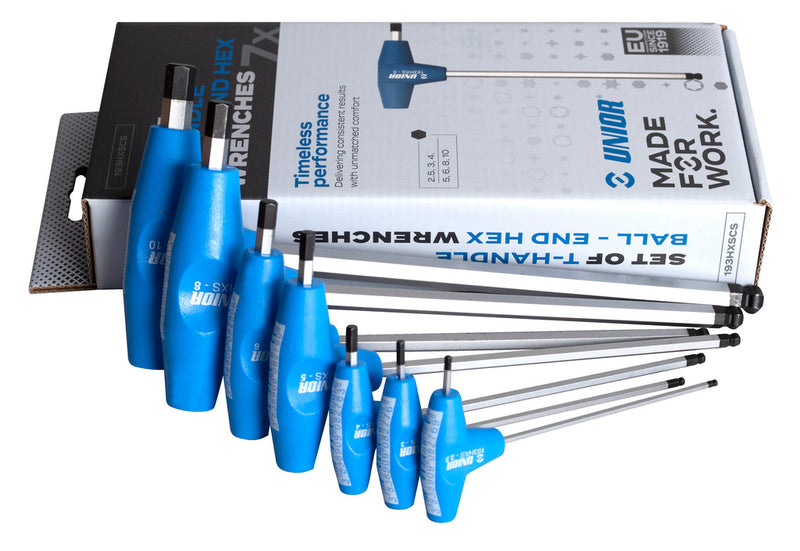 T-handle ball - end hex wrench set, S2.5 - S10/7