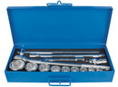 Socket set 3/4" in metal box, 22 - 55/15