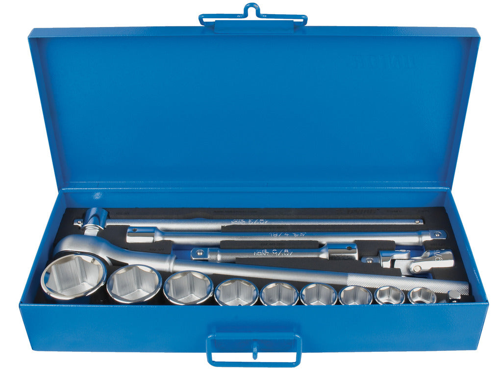 Unior | 619927 | Socket set 3/4" in metal box - 22 - 55/15