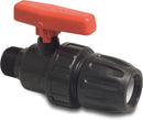 Profec Valve PP 25mm x 3/4" Compression Fitting x Male Thread 10Bar Type Safe 502 | Profec | UK Supplier | Roladex