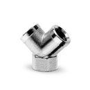 Image of 2043 1/4-OX1 - BSP adaptor female Y connector 1/4 thread (Pack of 5) - Camozzi | Roladex UK