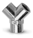 Image of 2043 1/4 - BSP adaptor female Y connector 1/4 thread (Pack of 5) - Camozzi | Roladex UK