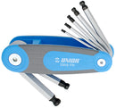 Set of ball-end hex wrenches in folding holder, 2.5 - 10/7