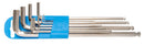 Set of ball-end hex wrenches, long type on plastic clip, 1.5-10