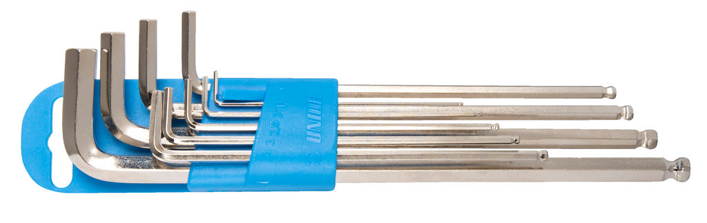 Unior | 608534 | Set of ball-end hex wrenches - long type on plastic clip - 1.5-10