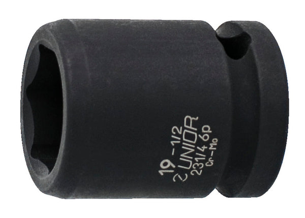 Impact socket 1/2", 6 point, 13