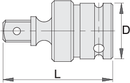 Impact universal joint 3/4", 3/4" - 90