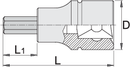 Hex screwdriver socket 3/8", 8
