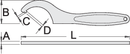Hook wrench, 45 - 50