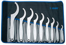 Set of hook wrenches in bag, /9