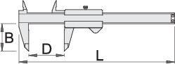 Calliper with vernier scale, 0 - 150