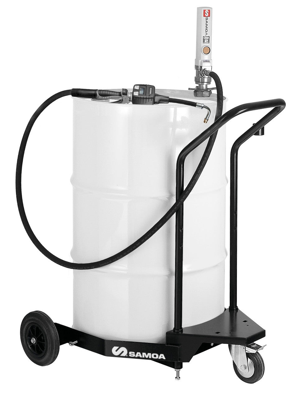 SAMOA Pumpmaster 2 - 3:1 Ratio Air Operated Drum Mounted Mobile Oil Dispenser for 205 Litre Drums  Roladex UK