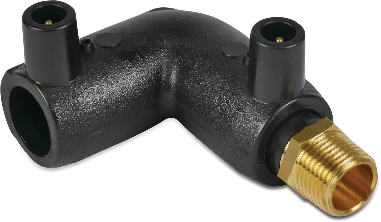 Profec 90° Pe100/Brass 75mm x 2 1/2" Electrofusion Socket x Male Thread Sdr7,4 24Vac 16Bar 25Bar | Profec | UK Supplier | Roladex