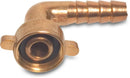 Profec Tail 2/3 Union Adaptor Elbow 90° Brass 3/4" x 13mm Female Threaded Nut x Hose Tail Type Flat Seal | Profec | UK Supplier | Roladex