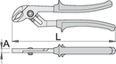 Double groove joint pliers, 240
