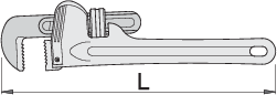 Unior | 601549 | Heavy duty pipe wrench - 36"