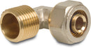 Profec Elbow 90° Brass Nickel Plated 16mm x 1/2" Compression Fitting x Male Threadlu-Pe-x | Profec | UK Supplier | Roladex