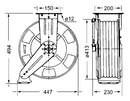 Samoa | 503120 | RM-12SS Stainless Steel Hose Reel for Low Pressure Air & Water - 20m x 1/2"