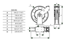 Samoa | 504150 | RM-12L Heavy-Duty Open Hose Reel for Air/Water/Antifreeze Solutions - 15m x 1/2"
