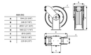 Samoa | 505224 | RM-34 Heavy-Duty Hose Reel for Air/Water/Antifreeze Solutions/Diesel/Lubricants - 15m x 3/4"