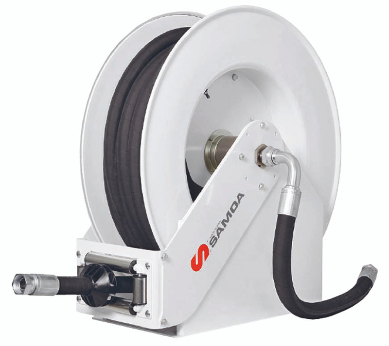 SAMOA RM-100 Heavy-Duty Large Capacity Hose Reel for Lubricants & Waste Oil Evacuation - 15m x 1"