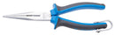 Long nose pliers with side cutter and pipe grip, straight, for safe work at heights, 200