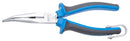 Long nose pliers with side cutter and pipe grip, bent, for safe work at heights, 200
