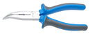 Long nose pliers with side cutter and pipe grip, bent, 200